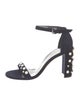 Stuart Weitzman Suede Beaded Accents Sandals