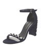Stuart Weitzman Suede Beaded Accents Sandals