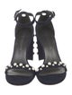 Stuart Weitzman Suede Beaded Accents Sandals