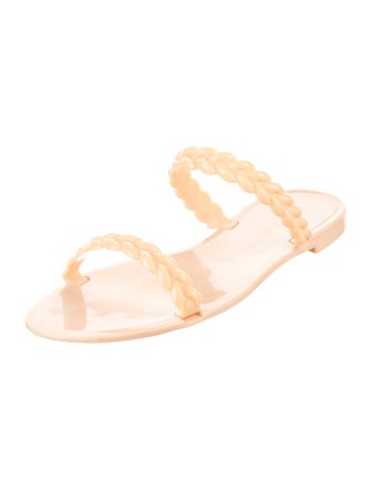 Stuart Weitzman Braided Accents Slides