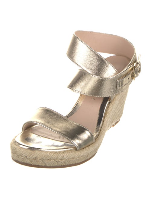 Stuart Weitzman Leather Braided Accents Espadrilles