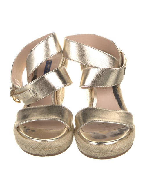 Stuart Weitzman Leather Braided Accents Espadrilles