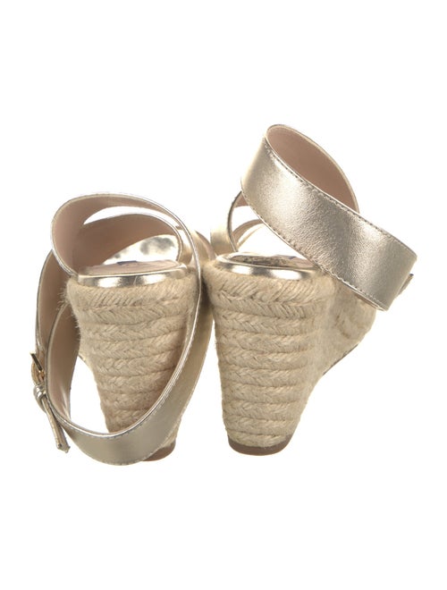 Stuart Weitzman Leather Braided Accents Espadrilles