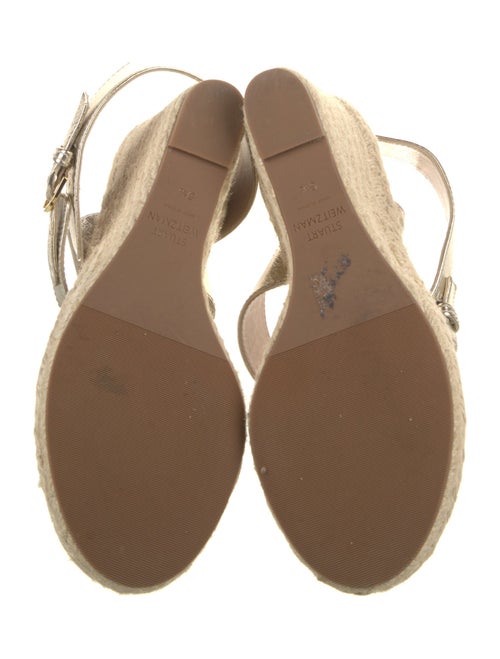 Stuart Weitzman Leather Braided Accents Espadrilles