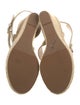 Stuart Weitzman Leather Braided Accents Espadrilles