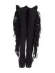 Stuart Weitzman Suede Fringe Trim Accent Boots