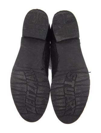 Stuart Weitzman Suede Fringe Trim Accent Boots