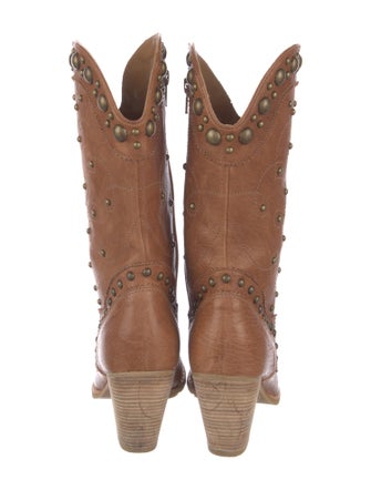 Stuart Weitzman Leather Lace-Up Boots