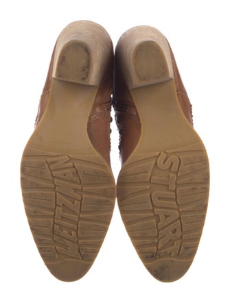 Stuart Weitzman Leather Lace-Up Boots