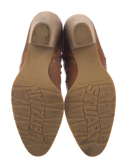 Stuart Weitzman Leather Lace-Up Boots