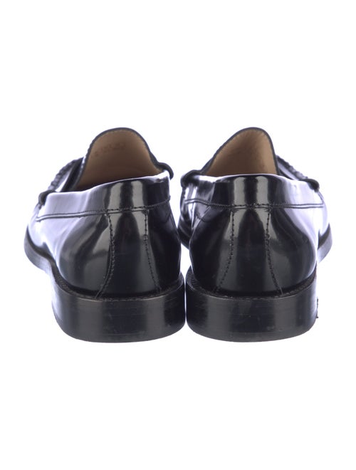 Stuart Weitzman Patent Leather Tassel Accents Loafers