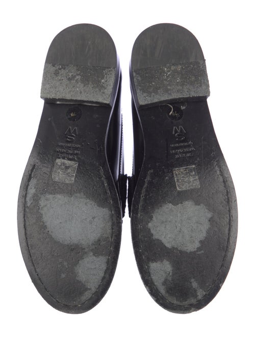 Stuart Weitzman Patent Leather Tassel Accents Loafers