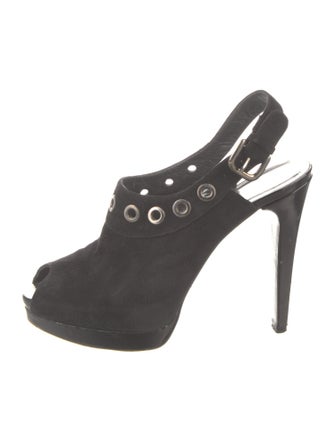 Stuart Weitzman Suede Slingback Pumps