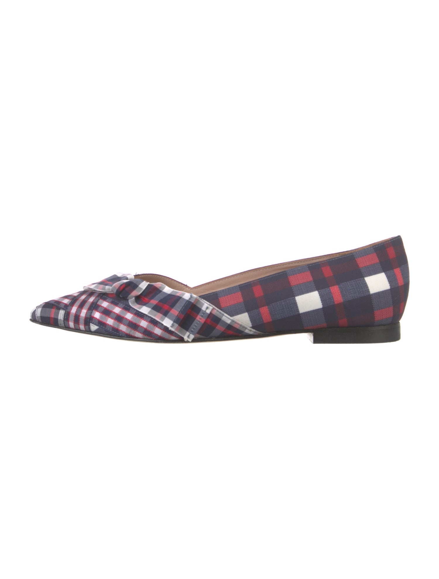 Stuart Weitzman Printed Bow Accents D'Orsay Flats