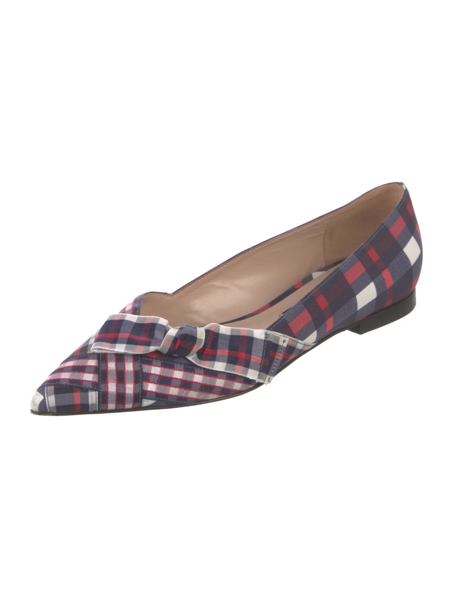 Stuart Weitzman Printed Bow Accents D'Orsay Flats