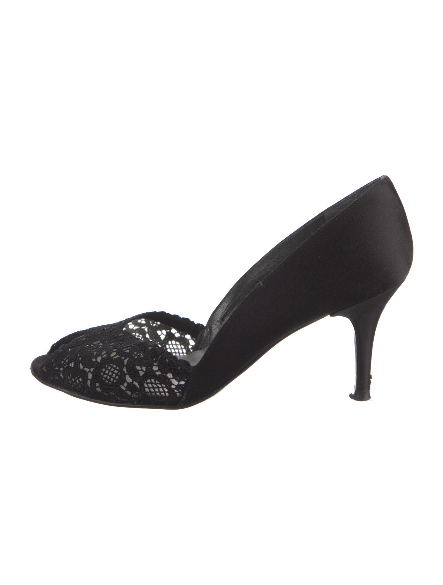 Stuart Weitzman Satin Crystal Embellishments Pumps