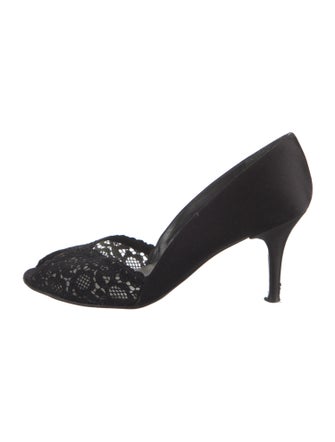 Stuart Weitzman Satin Crystal Embellishments Pumps