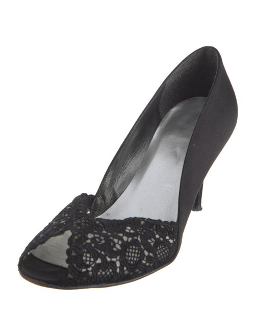 Stuart Weitzman Satin Crystal Embellishments Pumps