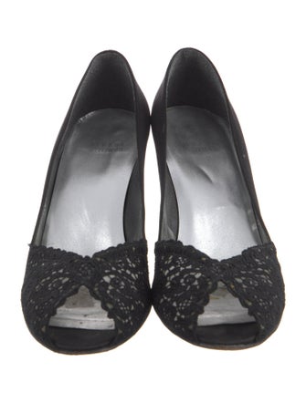 Stuart Weitzman Satin Crystal Embellishments Pumps