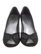 Stuart Weitzman Satin Crystal Embellishments Pumps