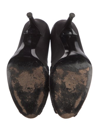 Stuart Weitzman Satin Crystal Embellishments Pumps