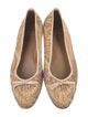 Stuart Weitzman Printed Bow Accents Ballet Flats