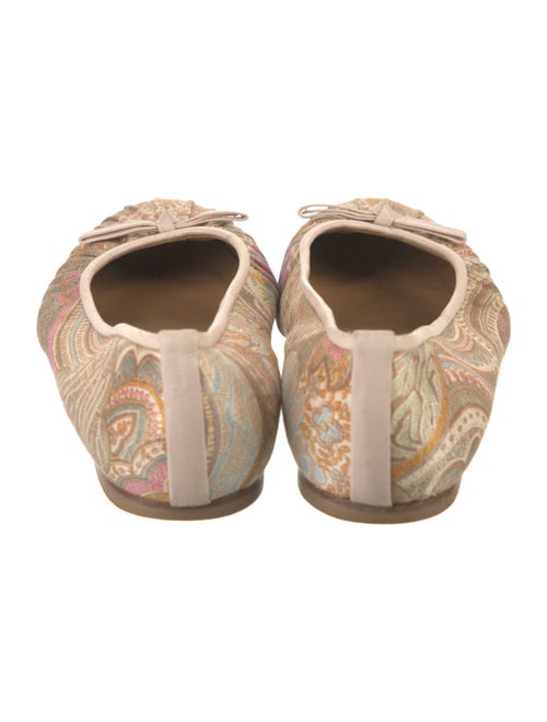 Stuart Weitzman Printed Bow Accents Ballet Flats