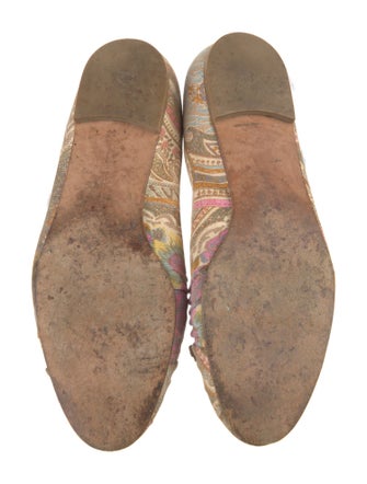 Stuart Weitzman Printed Bow Accents Ballet Flats