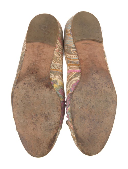 Stuart Weitzman Printed Bow Accents Ballet Flats