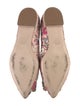 Stuart Weitzman Floral Print Crystal Embellishments Flats