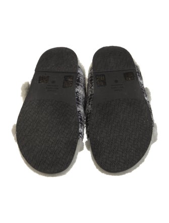 Stuart Weitzman Printed Beaded Accents Slides