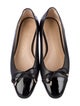 Stuart Weitzman Leather Bow Accents Ballet Flats