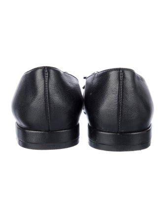 Stuart Weitzman Leather Bow Accents Ballet Flats