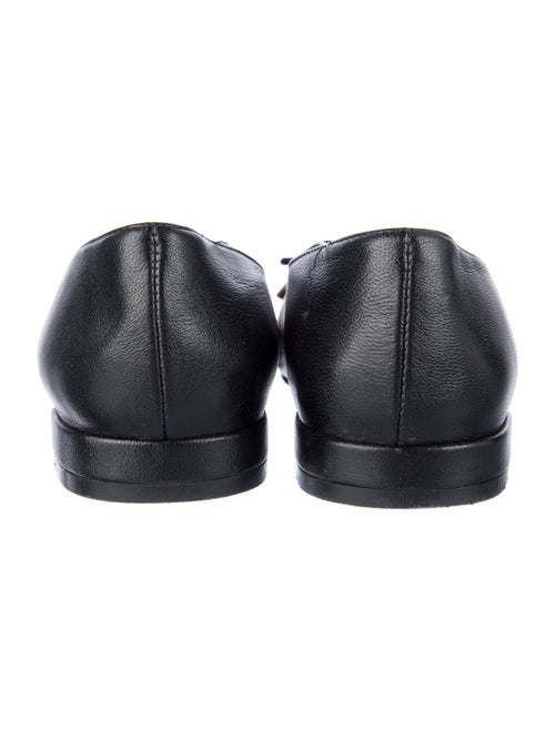 Stuart Weitzman Leather Bow Accents Ballet Flats