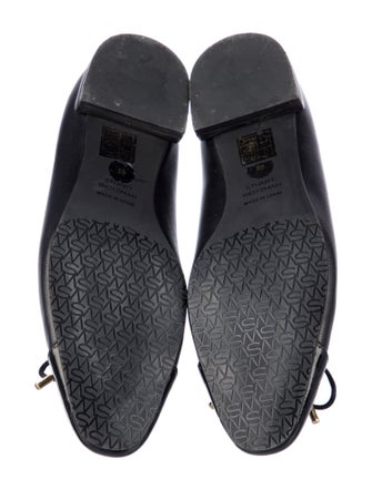 Stuart Weitzman Leather Bow Accents Ballet Flats