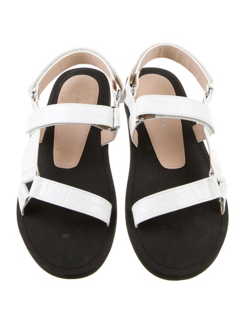 Stuart Weitzman Leather T-Strap Sandals