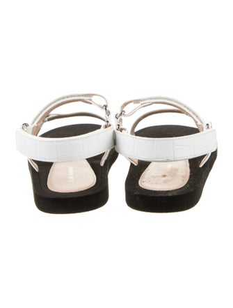Stuart Weitzman Leather T-Strap Sandals