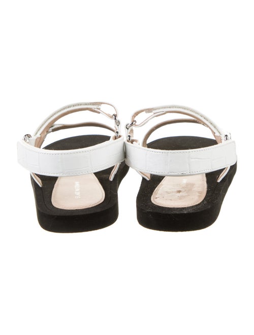 Stuart Weitzman Leather T-Strap Sandals