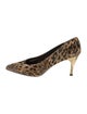 Stuart Weitzman Suede Animal Print Pumps
