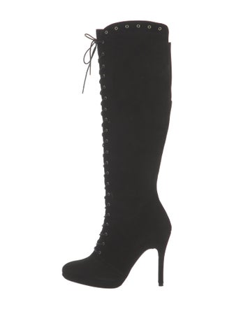 Stuart Weitzman Suede Lace-Up Boots