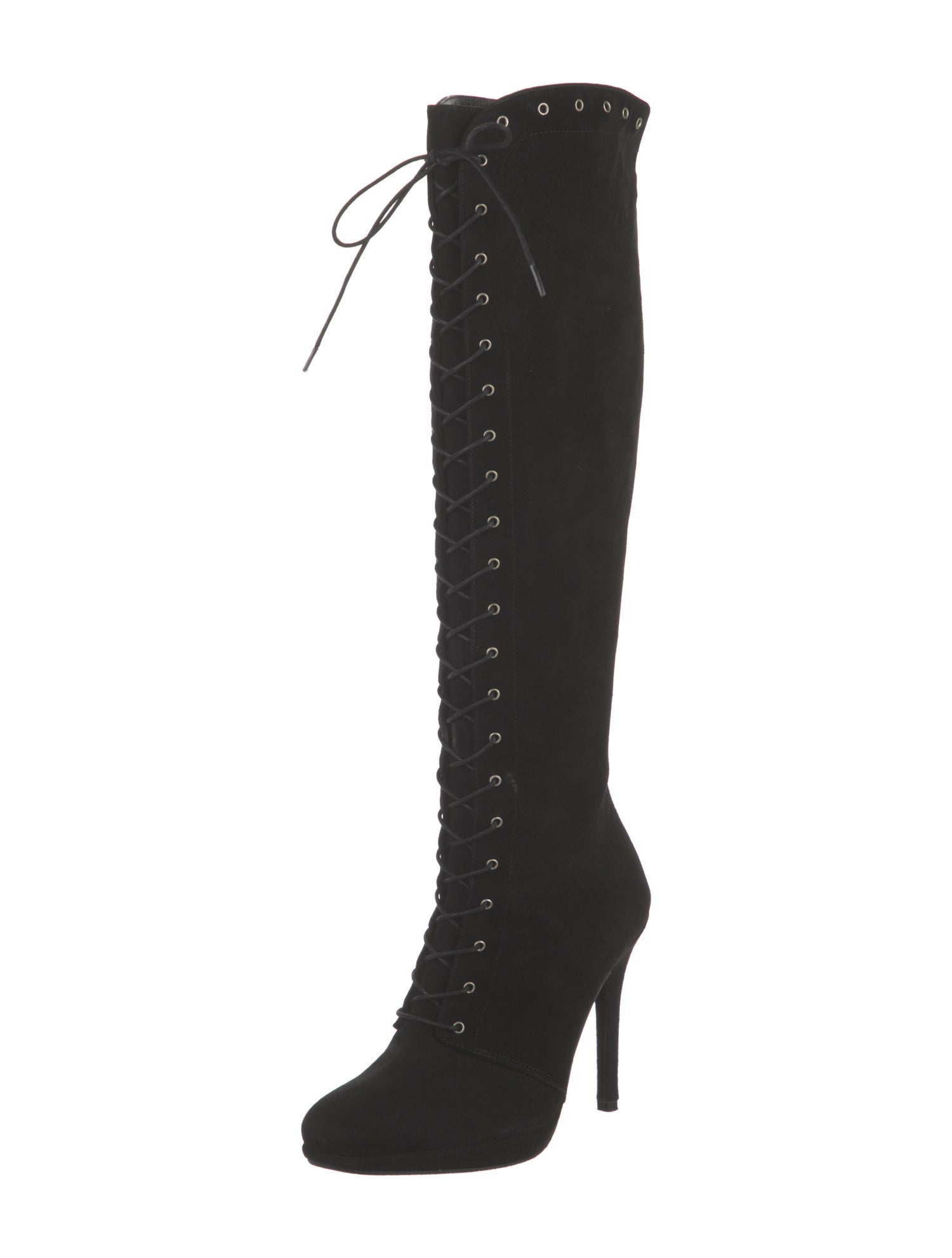 Stuart Weitzman Suede Lace-Up Boots