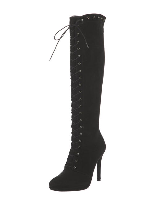 Stuart Weitzman Suede Lace-Up Boots