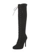 Stuart Weitzman Suede Lace-Up Boots
