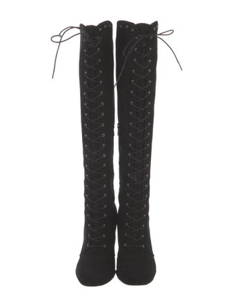 Stuart Weitzman Suede Lace-Up Boots
