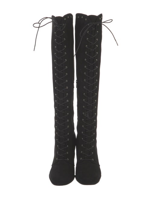 Stuart Weitzman Suede Lace-Up Boots
