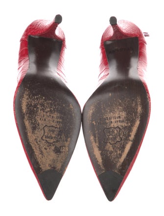 Stuart Weitzman Alligator Chain-Link Accents Pumps