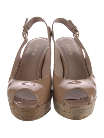 Stuart Weitzman Patent Leather Slingback Pumps