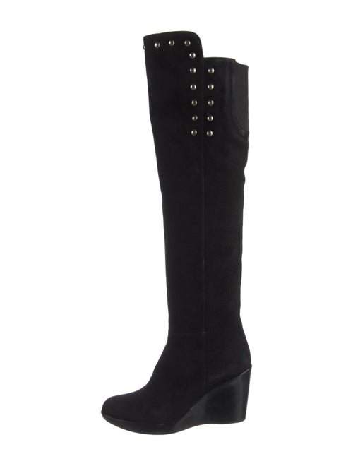 Stuart Weitzman Suede Studded Accents Boots