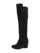 Stuart Weitzman Suede Studded Accents Boots