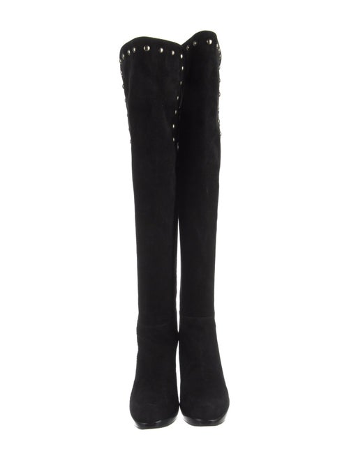 Stuart Weitzman Suede Studded Accents Boots